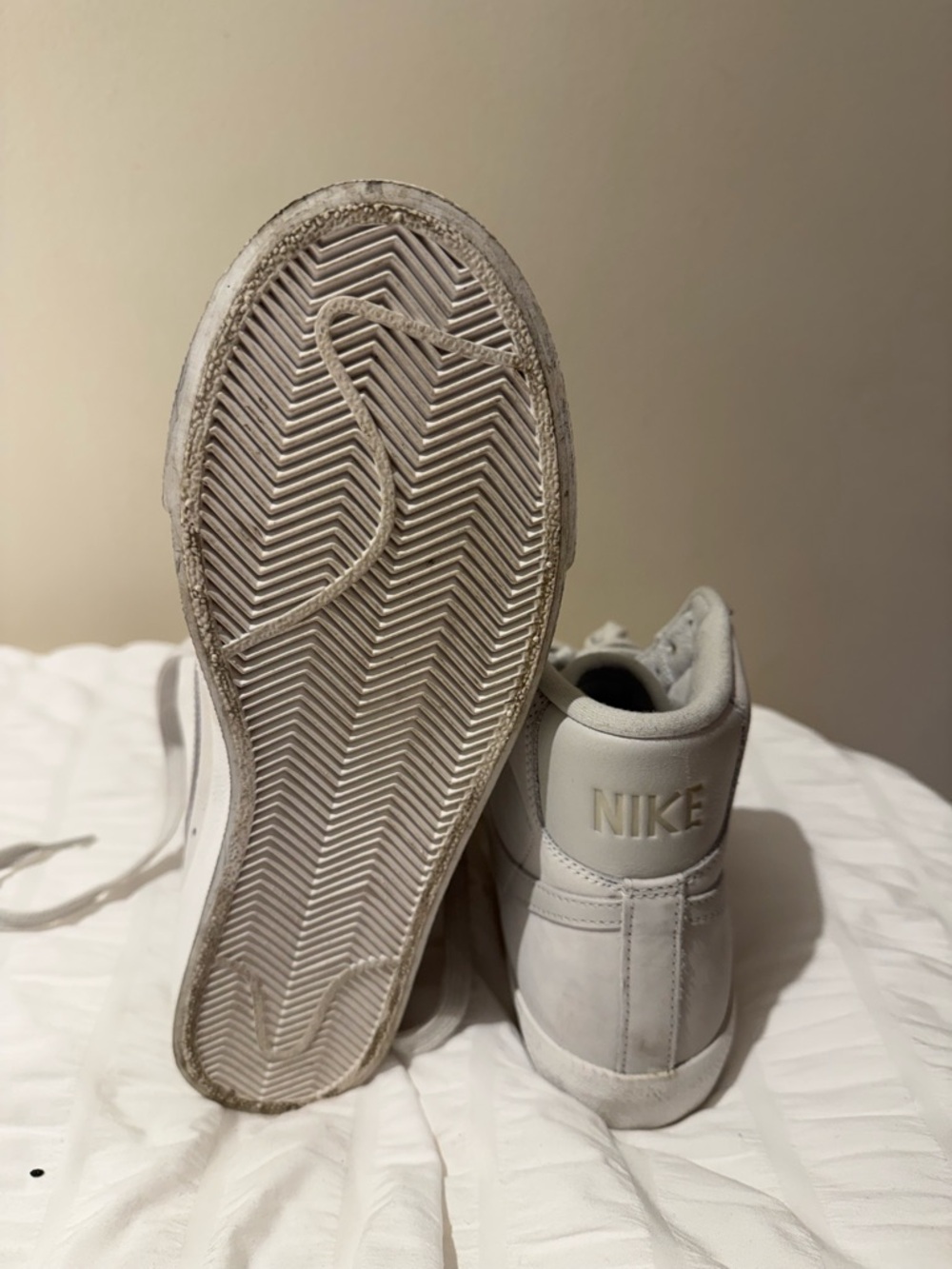 Nike Light Gray High-Top Sneakers